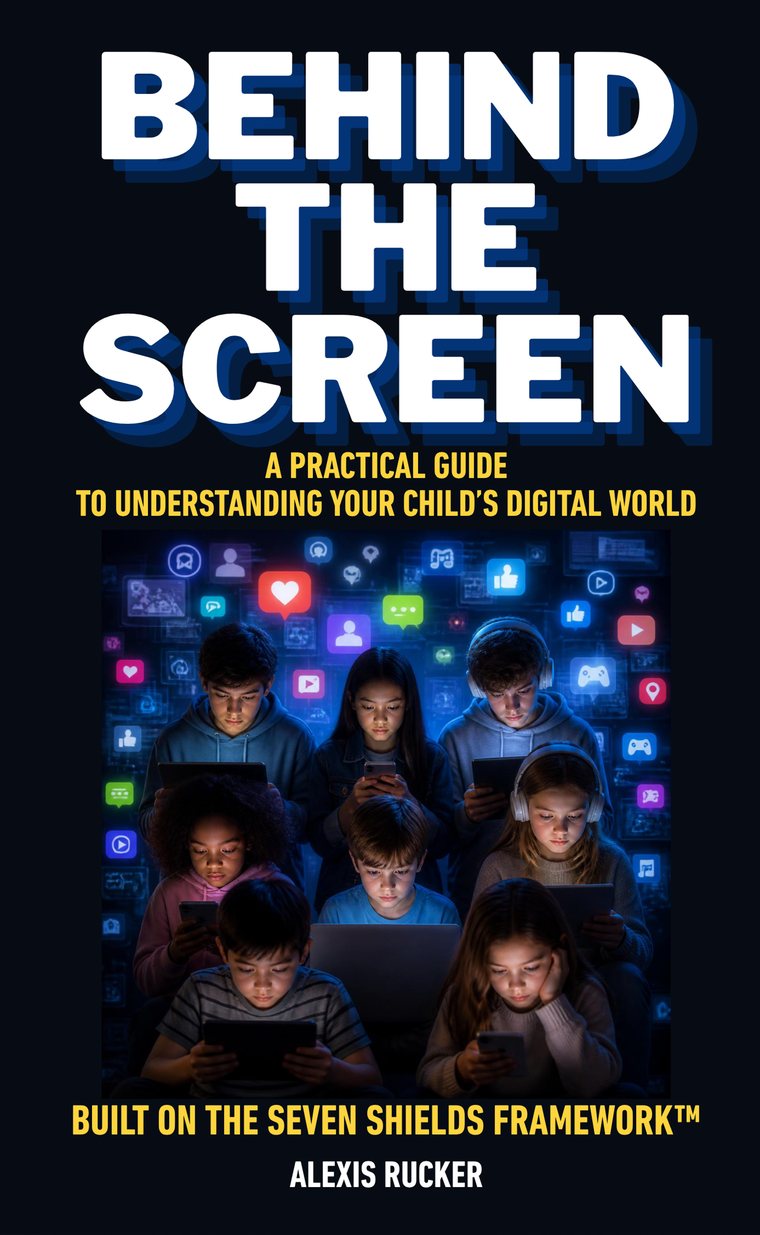 Cover of Behind the Screen: A Practical Guide to Understanding Your Child's Digital World, by Alexis Rucker